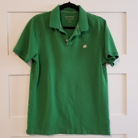 Men's Green Banana Republic Short Sleeve Polo - Picture 1 of 6